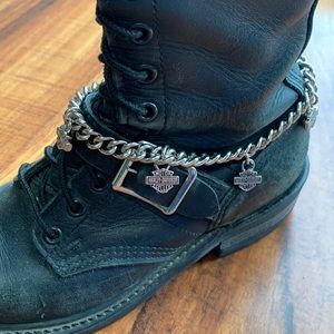 NWT Harley-Davidson Genuine Motorclothes Vintage Boot Chain with attached charms